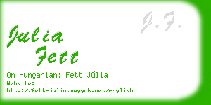julia fett business card